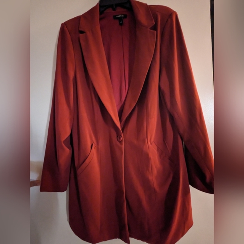 Torrid Longline Crepe Blazer